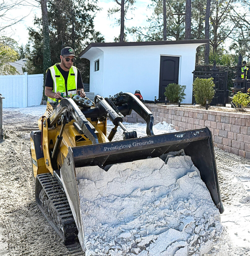 Prestigious Grounds Mount Dora Lake House Beach Install Loader With Sand
