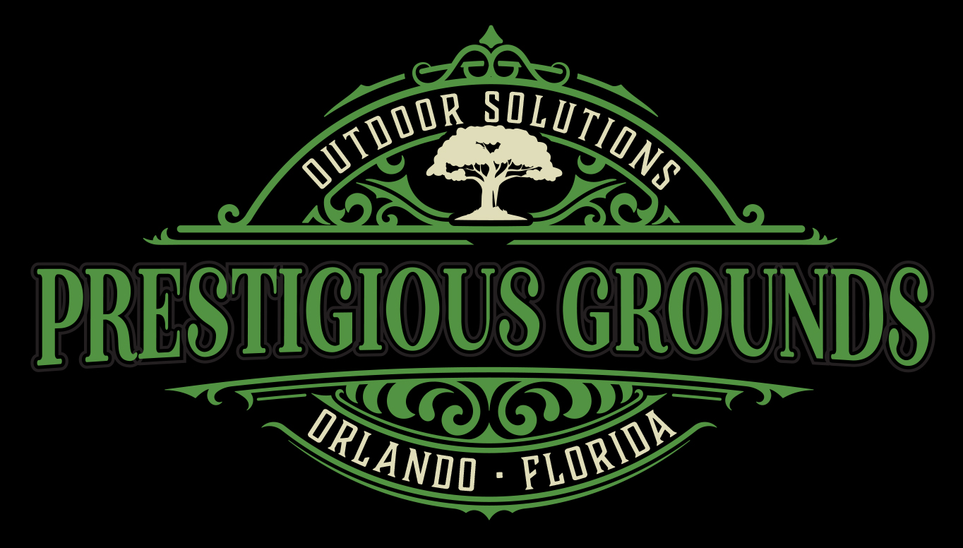 Prestigious Grounds Stacked Logo Black Wide